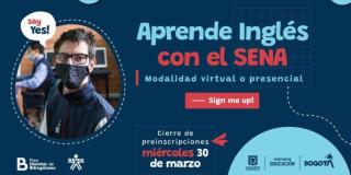 Curso gratuito para estudiar Inglés con certificación en el SENA 