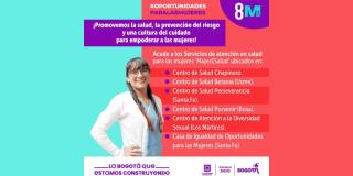 En dónde acceder a servicios gratuitos de salud para la mujer, Bogotá