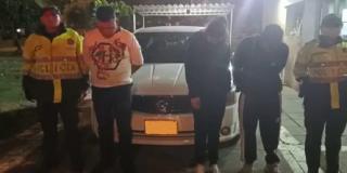 En Suba fueron capturadas tres personas y un vehículo fue recuperado