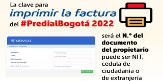 Cómo imprimir la factura del impuesto predial Bogotá 2022