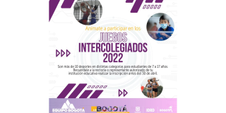 Hasta el 30 de abril inscripciones a los Juegos Intercolegiados 2022 