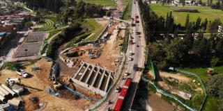 Avance de la obra de extensión de la avenida caracas sur en Bogotá
