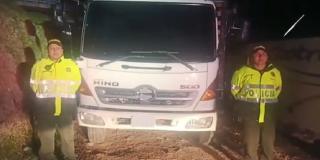 La Policía recuperó un camión y se capturó a tres personas en Usme 