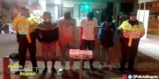 Capturados en Chapinero 4 hombres señalados por hurto a un ciudadano