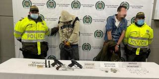 Caen en Ciudad Bolívar dos delincuente con armas de fuego y drogas