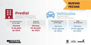 Nuevos plazos para pago de impuestos predial y vehículos en Bogotá