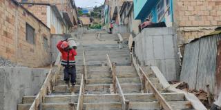 Avance de obras de mejoramiento de espacio público: barrios de Bogotá