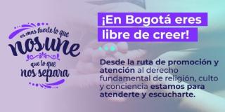 Bogotá tiene Ruta de atención a víctimas de intolerancia religiosa