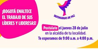 Inscríbete y participa por el Premio de Defensores de Paz y DDHH