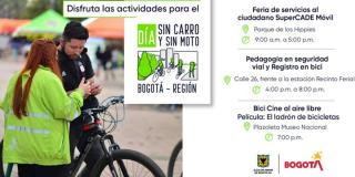 Programa de actividades en el Día sin carro y sin moto en Bogotá 2022