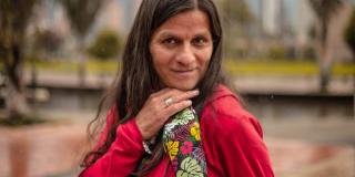 Marcela Agrado, mujer trans beneficiaria Manzana Cuidado Los Mártires 