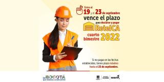Cuándo vence pago ReteICA del cuarto bimestre de 2022 en Bogotá 