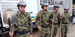 Con pala al hombro, Ejército, Policía y Distrito enfrentan emergencia invernal 