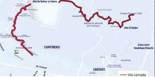 Vía a La Calera estará cerrada hasta el sábado 19 de noviembre de 2022