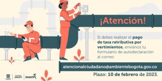 Pasos para pagar tasa retributiva por vertimientos de agua en Bogotá