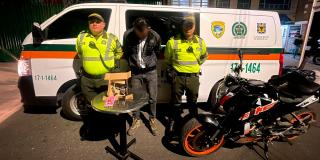 Autoridades efectuaron la captura de alias Sancho. Capturado alias Sancho presunto motoladrón.