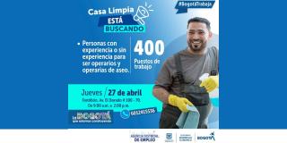 Dónde hay ofertas de empleo en Bogotá este 27 y 28 de abril de 2023 