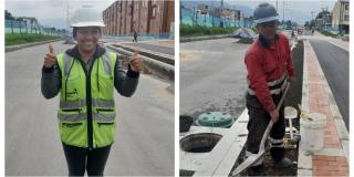 María y Jimmy conforman el equipo que trabaja en la av. Laureano Gómez