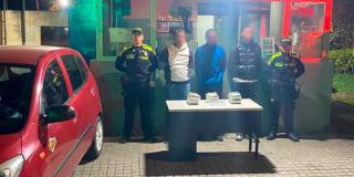 Policía capturó a 3 hombres que portaban con 6.000 g de estupefaciente