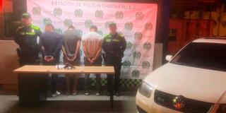 En persecución de Policía, 3 hombres fueron capturados en La Calera