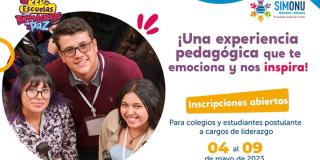 Inscripciones para la escuela de liderazgo de Simonu Bogotá 2023
