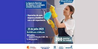 Ofertas de empleo para hoy martes 25 de julio de 2023 en Bogotá 