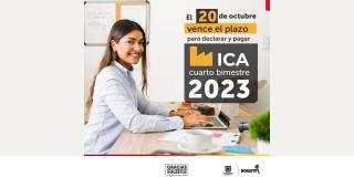 Último día pago impuesto ICA 4to bimestre 2023 calendario tributario 