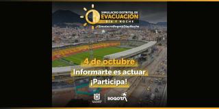 Bogotá se prepara para Simulacro Distrital de Evacuación 4 de octubre