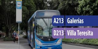 Movilidad: Ruta A213 Galerías-D213 Villa Teresita modifica operación 