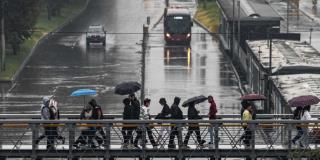 Imagen de las lluvias registradas en Bogotá este primero de febrero de 2024