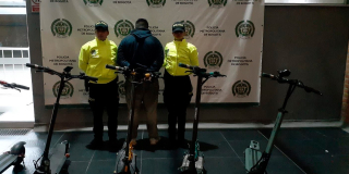Policía recuperó 7 patinetas eléctricas y capturó en flagrancia a una persona