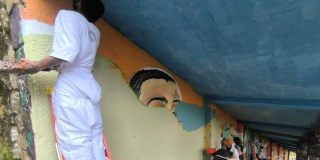 IDIPRON embellece el túnel del sendero peatonal del cerro de Monserrate