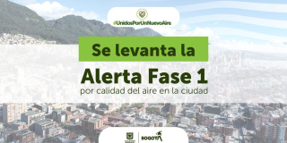 Distrito finaliza la Alerta Fase 1 por calidad del aire en Bogotá