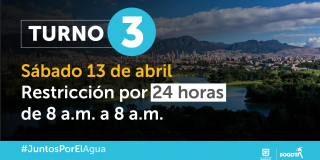 Localidades y barrios con racionamiento de agua en Bogotá 13 de abril