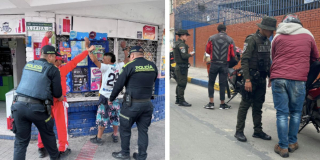 2 capturados y 4 comercios cerrados en operativo en San Bernardo de Bogotá 