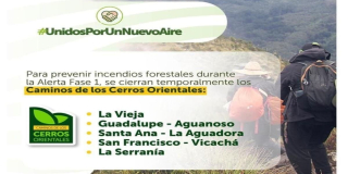 Caminos de los Cerros Orientales estarán cerrados de manresa temporal
