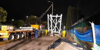 Cómo avanza la construcción del nuevo puente peatonal de Toberín 