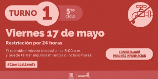 Banner racionamiento de agua 17 de mayo 