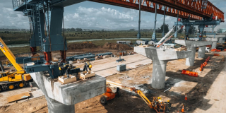 Primera Línea del Metro de Bogotá avance construcción de las columnas