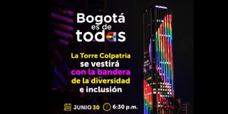 Mes Orgullo LGBTI en Bogotá: la Torre Colpatria se viste diversidad 