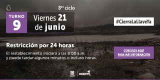 Racionamiento de agua en Bogotá y municipios viernes 21 de junio 2024 