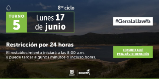 Racionamiento de agua en Bogotá lunes 17 de junio 2024 