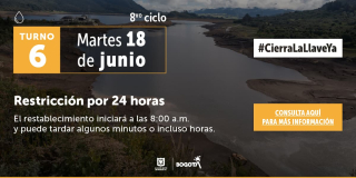 Racionamiento de agua en Bogotá para el martes 18 de junio 2024 