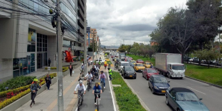 Avance de obra de aceras y ciclorrutas de la autopista Norte Bogotá