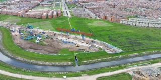 Imágenes aéreas avance construcción de Línea 1 del Metro Bogotá 