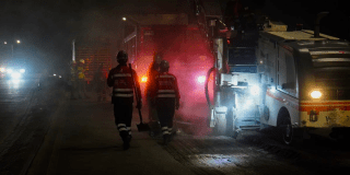 Movilidad en Bogotá cierre de un carril en av calle 153 con carrera 54