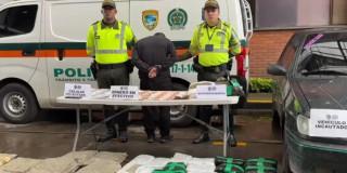 Policía incautó 67 kilos de marihuana que iba a ser vendida en centro de Bogotá