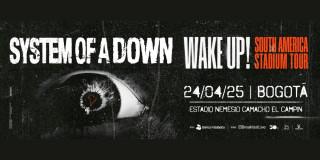 Concierto System of a Down en Bogotá el 24 Abril 2025 