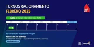 Racionamiento de agua en Bogotá lunes 3 de febrero de 2025