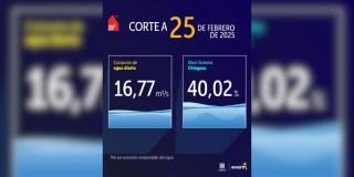 Niveles embalses por racionamiento de agua Bogotá 25 de febrero 2025